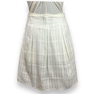 Vince Grid Weave Skirt‎ Women's 6 White